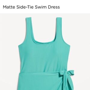Kids Aqua One Piece Swim Dress